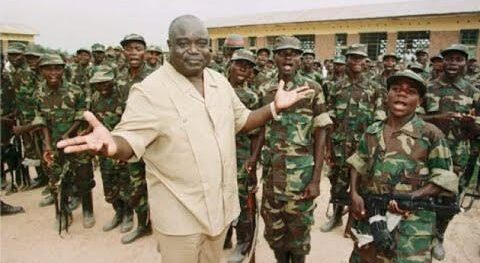 Laurent-Désiré Kabila et combattants AFDL à Goma