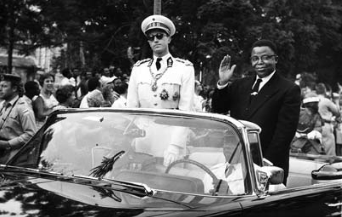 Le président Kasa-Vubu et le roi Baudouin lors des cérémonies de l'indépendance