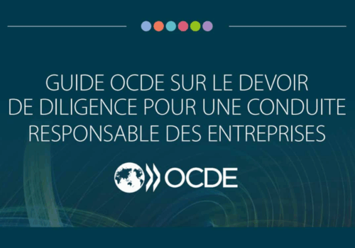 REPORT & STANDARD — OCDE Due Diligence Guidance OCDE ; entreprises ; États Référence mondiale pour chaînes d’approvisionnement « minerais de conflit »