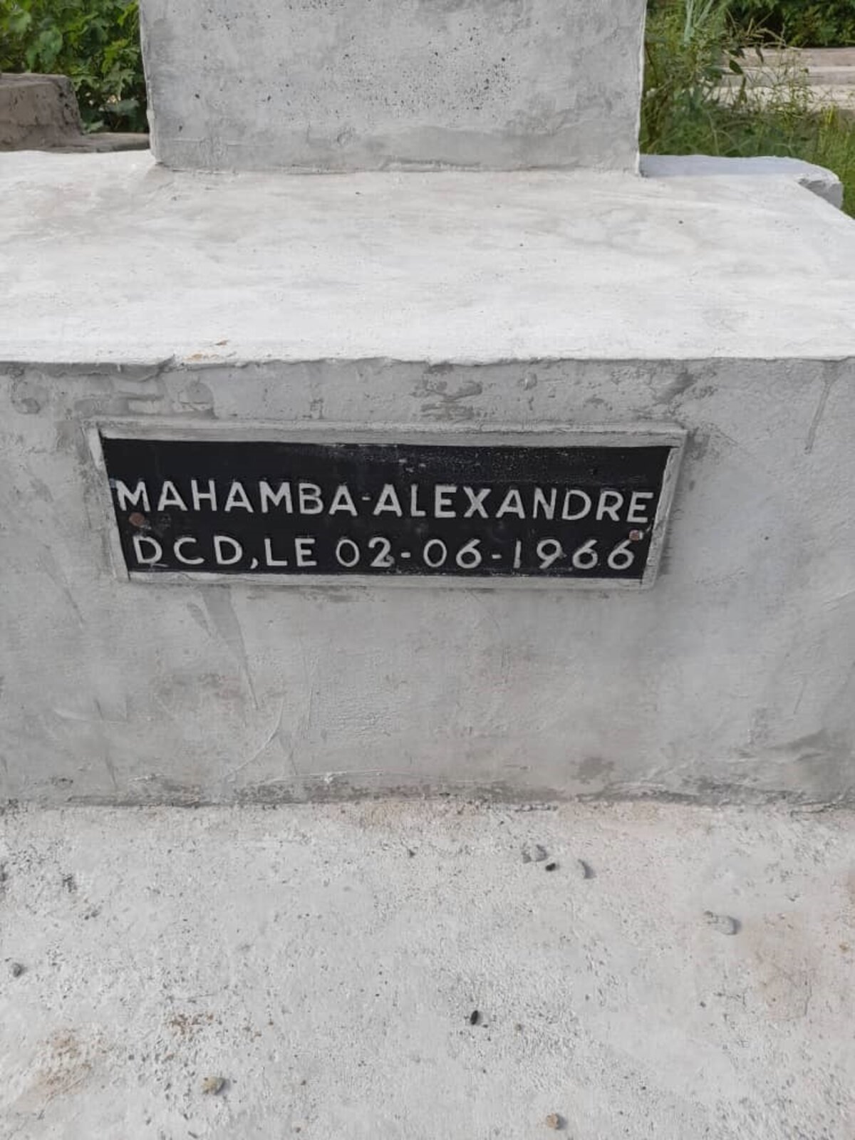 Tombe d'Alexandre Mahamba, martyr de Kinshasa 1966