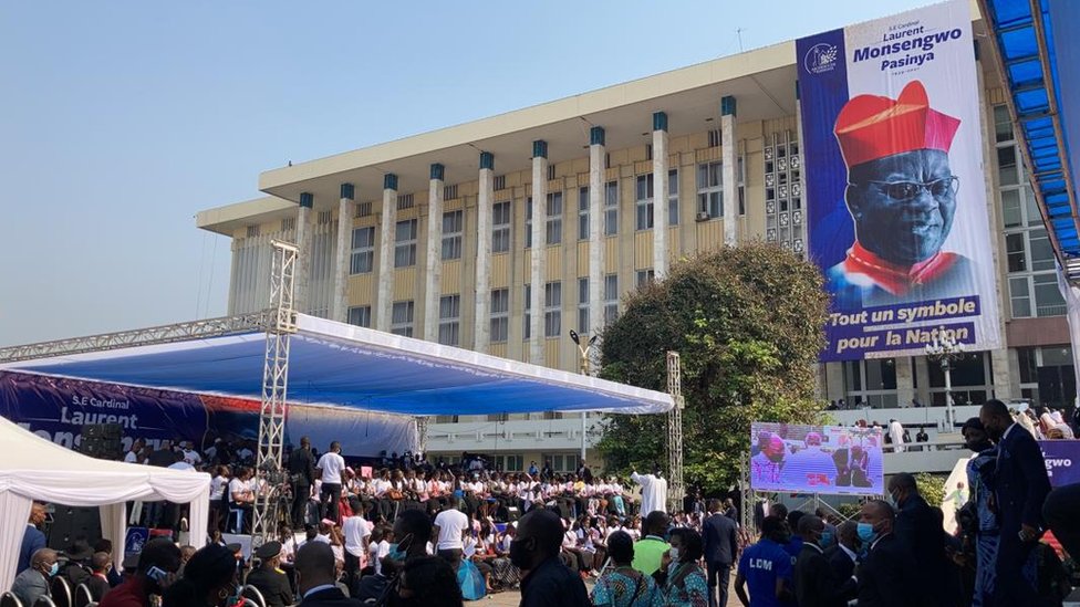 Obsèques de Mgr Monsengwo au Palais du Peuple à Kinshasa